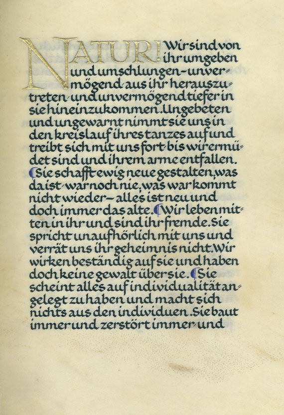 Johann Wolfgang von Goethe - Natur. 1925