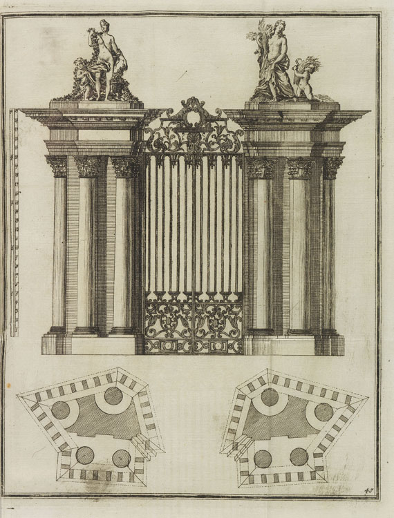 Johann Rudolf Fäsch - Grund-mäßige Anweisung zu den Verzierungen der Fenster. 2 Bde. um 1720.