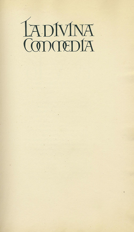 Bremer Presse - Dante, La divina comedia. 1921