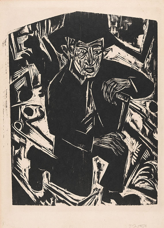 Ernst Ludwig Kirchner - Sitzender junger Bauer