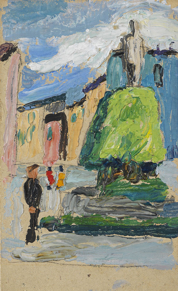 Gabriele Münter - Kinder auf der Straße (Marktplatz)