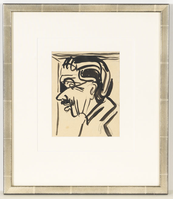 Ernst Ludwig Kirchner - Männerporträt - Cornice