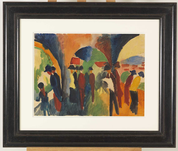 August Macke - Unter den Lauben von Thun (Ein Spaziergängermotiv) - Cornice