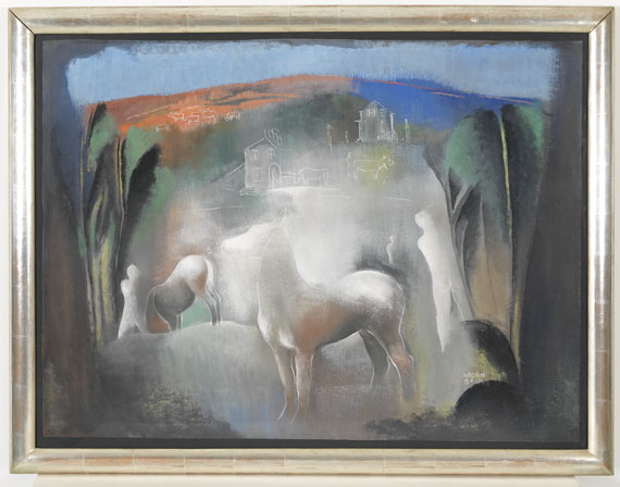Béla Kádár - Traumlandschaft (Pferde und Figuren im Licht Nr.II.) - Cornice