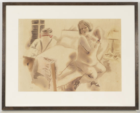 George Grosz - Paar im Schlafzimmer - Cornice
