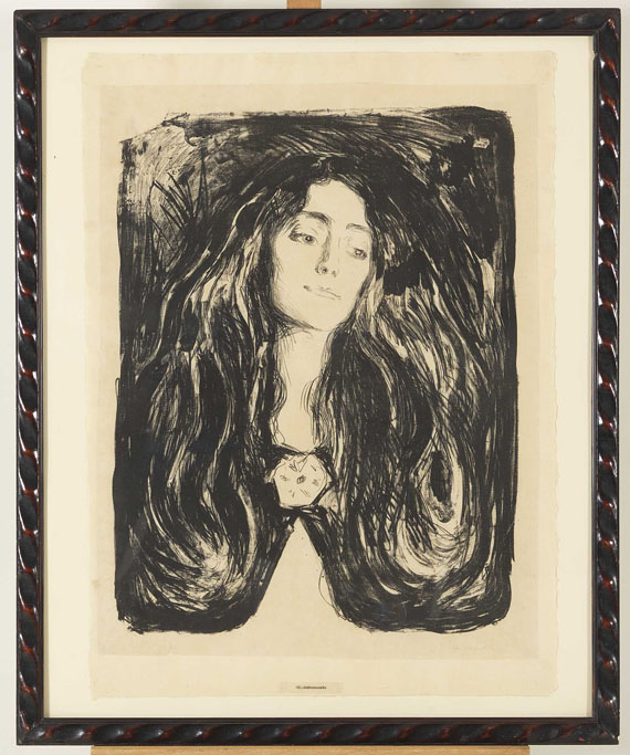 Edvard Munch - The Brooch. Eva Mudocci - Cornice