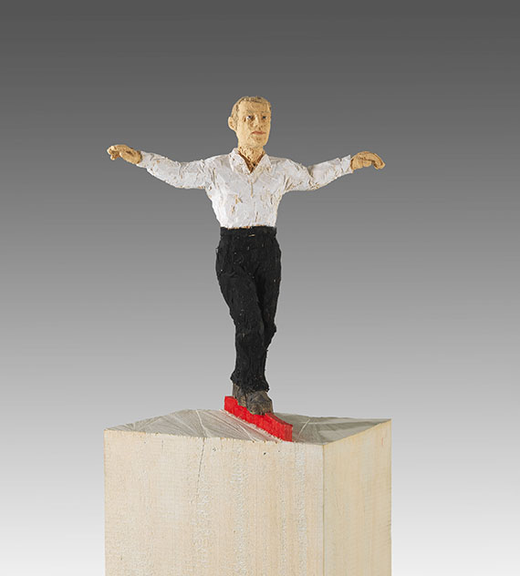 Stephan Balkenhol - Man on red line - Altre immagini