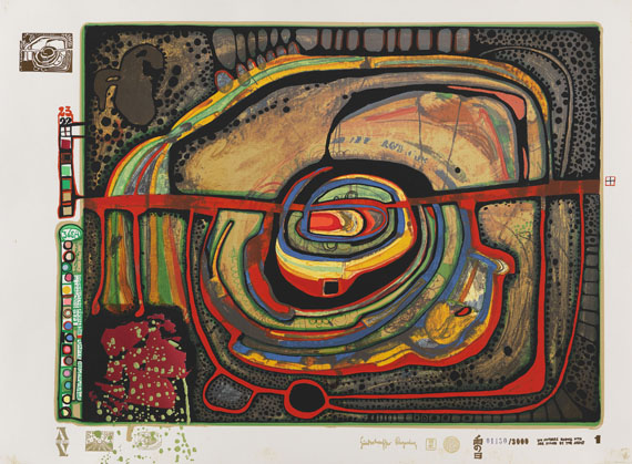 Friedensreich Hundertwasser - Regentag Mappe