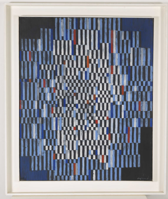 Adolf Richard Fleischmann - Comp. #530x ("planimetrische Serie blau-weiß-rot") - Cornice