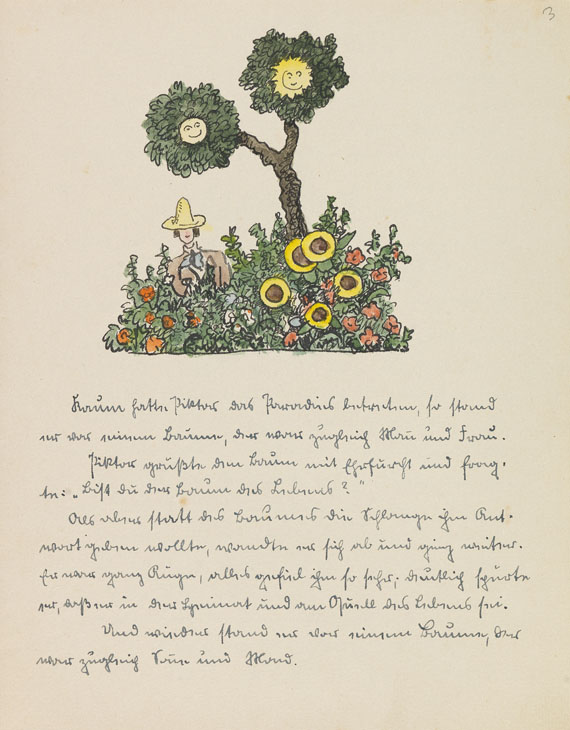 Hermann Hesse - Piktors Verwandlungen. Orig.-Manuskript mit Aquarellen. 1934. Dabei: Brief an Schadow. - Altre immagini
