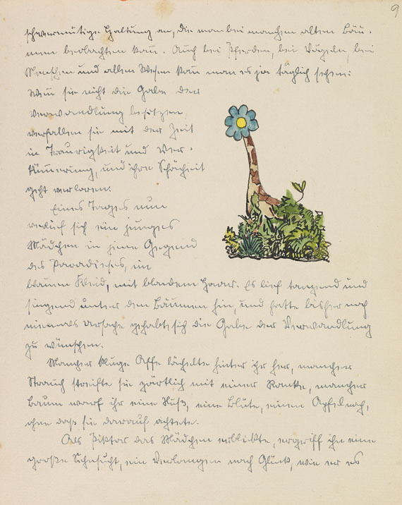 Hermann Hesse - Piktors Verwandlungen. Orig.-Manuskript mit Aquarellen. 1934. Dabei: Brief an Schadow. - Altre immagini