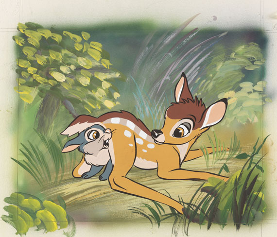  Walt Disney Studios - Gouache-Entwürfe zu "Bambi" für Tobler Chocolat. 32 Abb. von 41. + 2 Beigaben. 1950 - Altre immagini