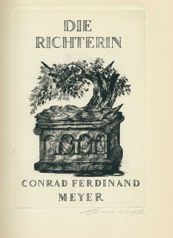 Avalun-Drucke - Meyer, C. F., Die Richterin + Radierungen von Alois Kolb. 1923