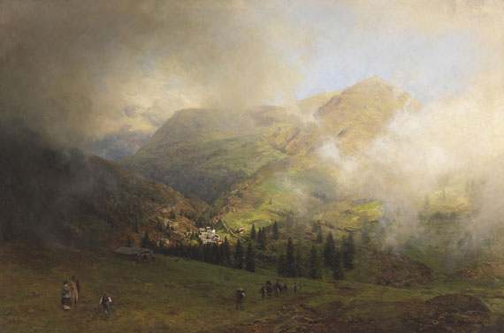 Oswald Achenbach - Blick auf die Rigi