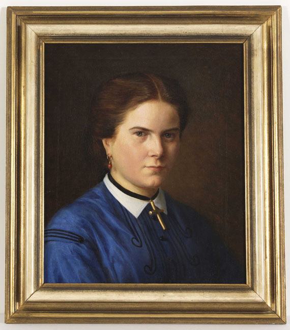 Carl Christian Vogel von Vogelstein - Porträt der Klara Schrader (geboren 1844) - Cornice