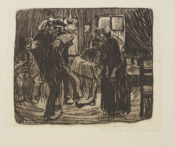 Käthe Kollwitz - Hamburger Kneipe.