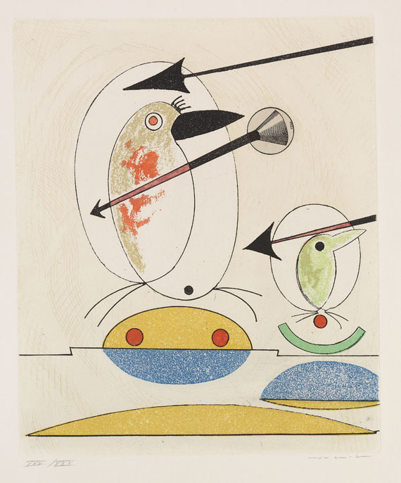 Max Ernst - Mappe mit 8 Bll.: Dorothea Tanning. Oiseaux en Péril.