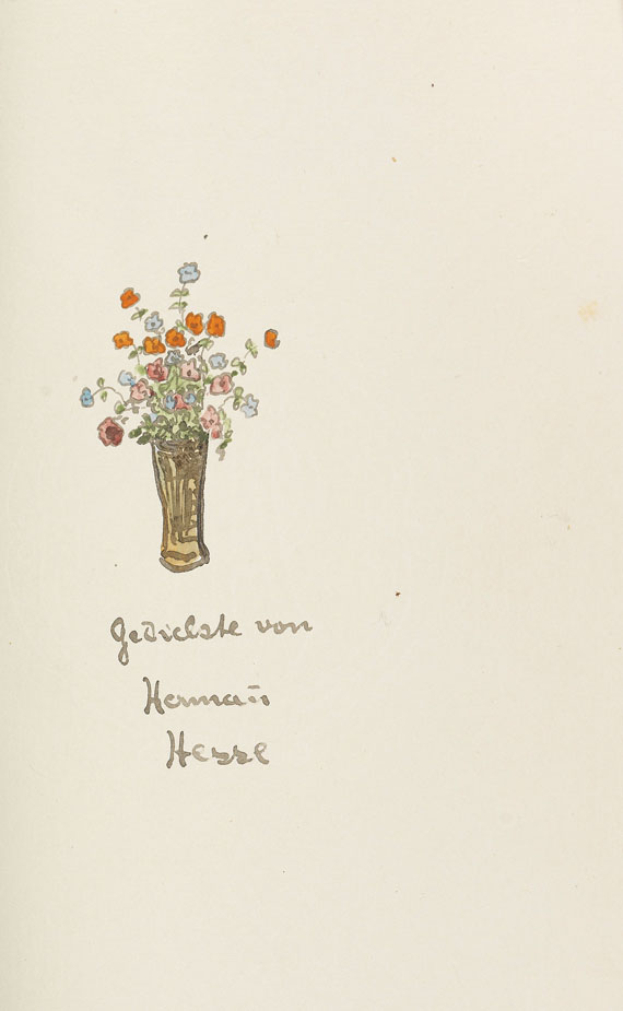Hermann Hesse - Gedichte. Originalmanuskript mit Aquarellen. - Altre immagini