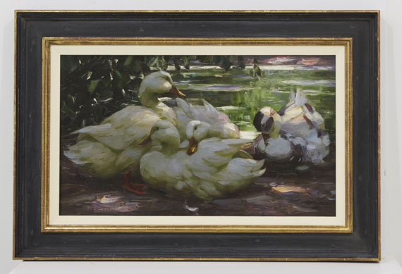 Alexander Koester - Enten am Ufer - Cornice