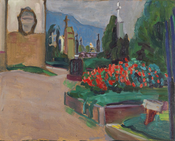 Gabriele Münter - Kirchgarten in Murnau