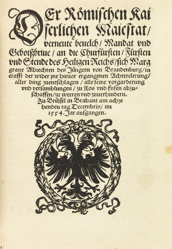   - Albrecht Alcibiades. Sammelband mit 6 Werken. 1554-57. - Altre immagini