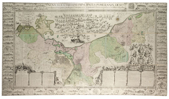  Polen - Lubin, Eilhard, 1 Bl. Principatus Pomeraniae Descriptio. (Geelkercken). - Altre immagini