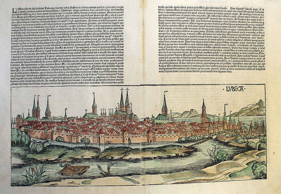 Norddeutschland - 1 Bl. Lubeca (H. Schedel). Dabei: 1 Bl. Staden (Braun-Hogenberg)