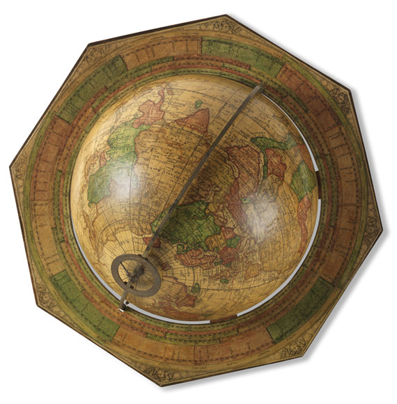  Globus - Pair of Celestial and Terrestrial Globes, 32 cm diameter. J. G. Doppelmayr 1728 (revised ed. by W. P. Jenig, 1789/90). - Altre immagini