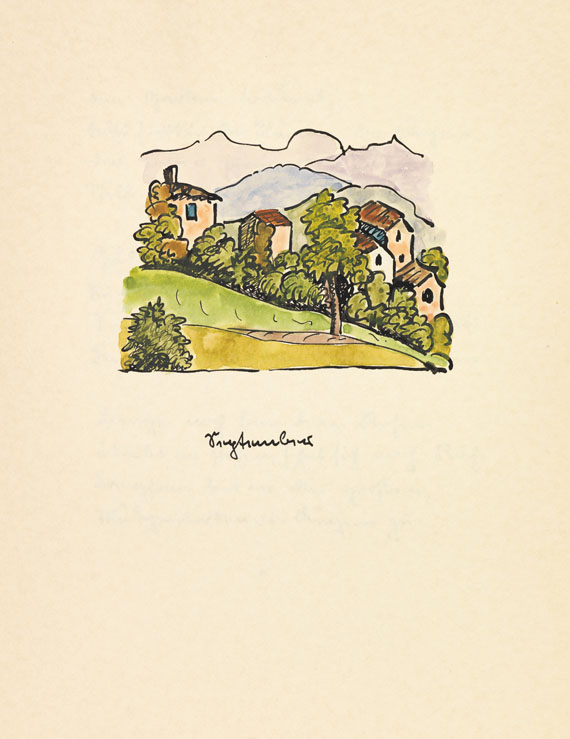 Hermann Hesse - Zwölf Gedichte. Manuskript mit Aquarellen. 1932. - Altre immagini