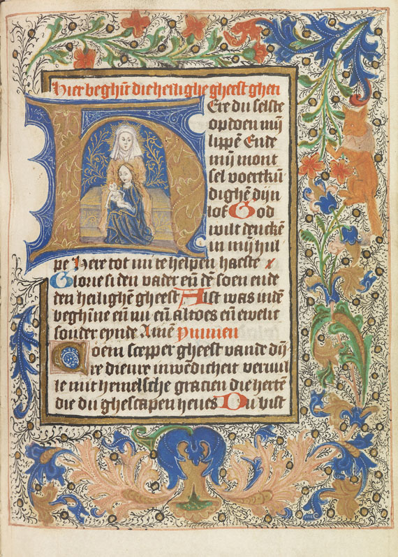  Manuskript - Niederländisches Stundenbuch auf Pergament. Um 1470 - Altre immagini