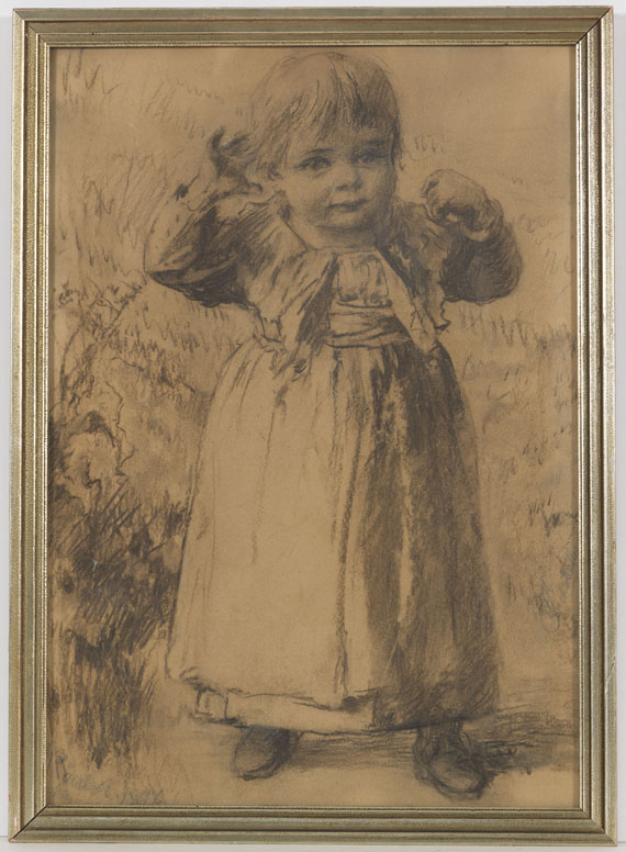 Wilhelm Carl Räuber - 2 Bll.: Kinderporträts (Adoptivtochter des Künstlers) - Cornice
