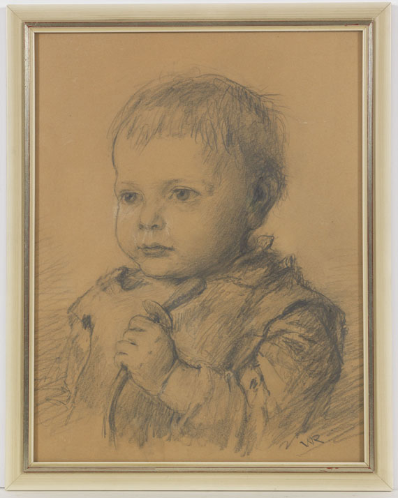 Wilhelm Carl Räuber - 2 Bll.: Kinderporträts (Adoptivtochter des Künstlers) - Cornice