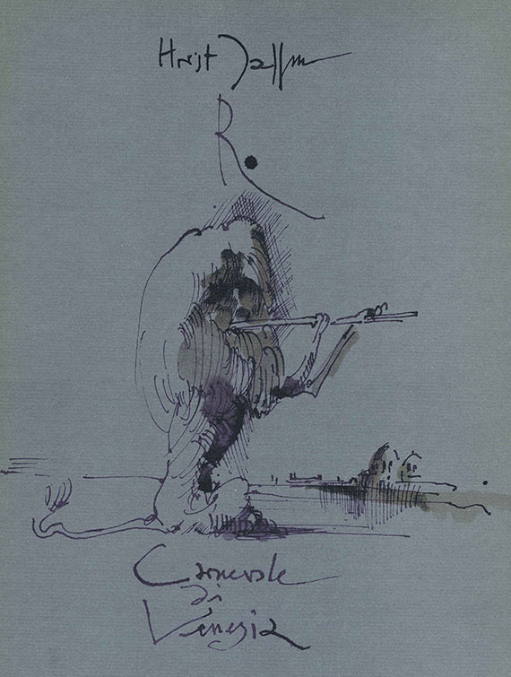 Horst Janssen - Carnevale di Venezia. Mit Orig.-Zeichnung "Beuys-Hut".