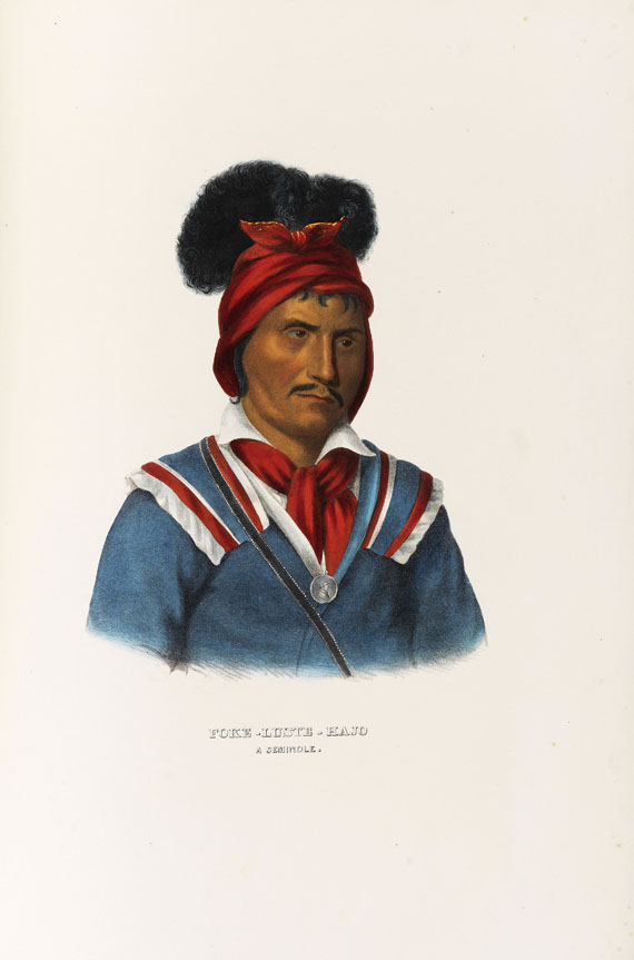 Thomas Loraine McKenney - History of the Indian Tribes of North America. 2 Text- und 2 Tafelbde., zus. 4 Bde. - Altre immagini