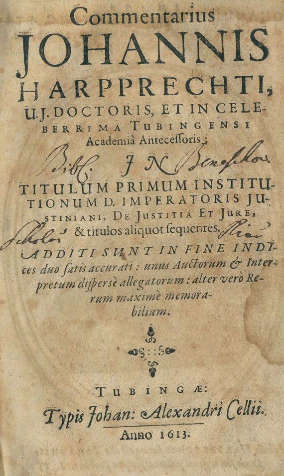 Johannes Harpprecht - Commentarius