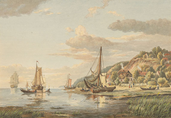 Adolf Friedrich Vollmer - Die Elbe bei Blankenese