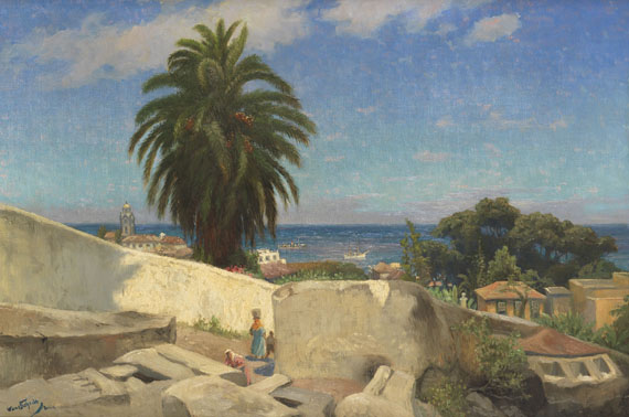 Hans Bohrdt - Blick über Puerto Orotava, Tenerife