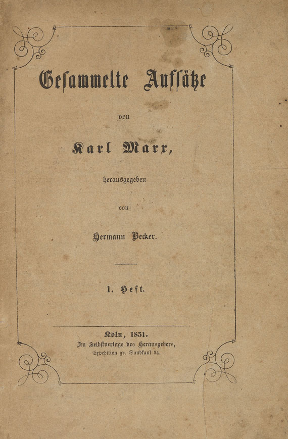Karl Marx - Gesammelte Aufsätze. 1851 - Altre immagini