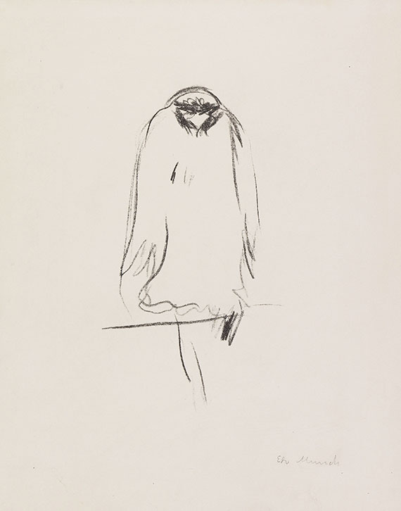 Munch - Sitzender Raubvogel. Adler