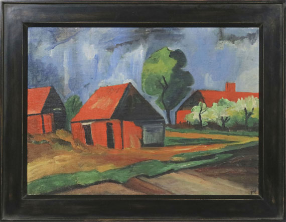 Hermann Max Pechstein - Rote Häuser - Cornice