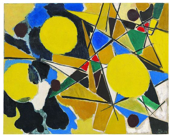 Ernst Wilhelm Nay - Drei gelbe Scheiben