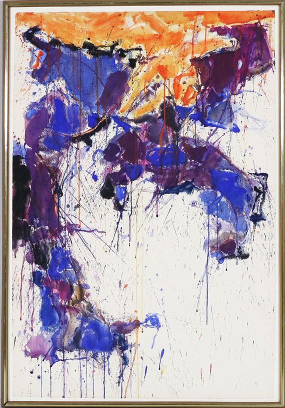 Sam Francis - Over orange (SF58-058) - Cornice