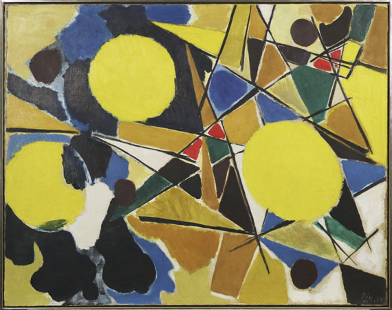 Ernst Wilhelm Nay - Drei gelbe Scheiben - Cornice