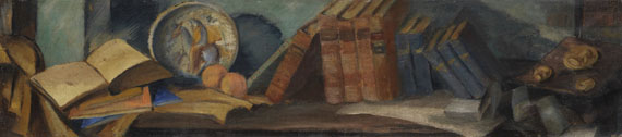 Dorothea Maetzel-Johannsen - Studie für Wandbild II (Stilleben mit Büchern und Medaillen)