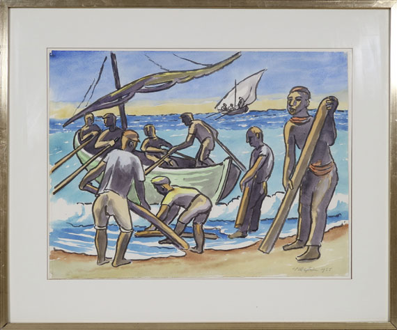 Hermann Max Pechstein - Ausfahrt zum Fischfang - Cornice