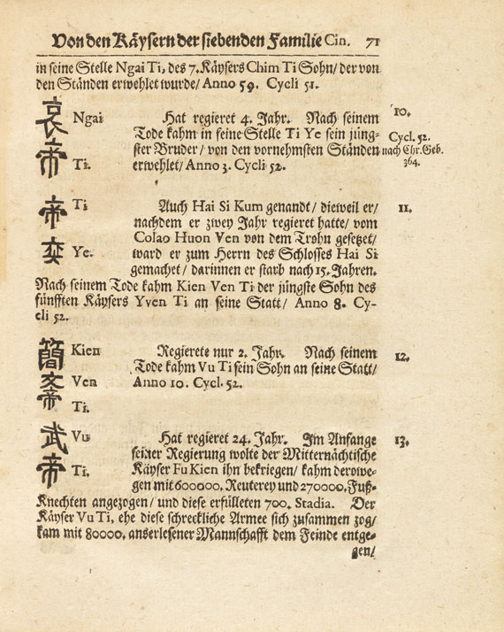 Christian Mentzel - Chronologia oder Zeit-Register aller Chinesischen Kayser.