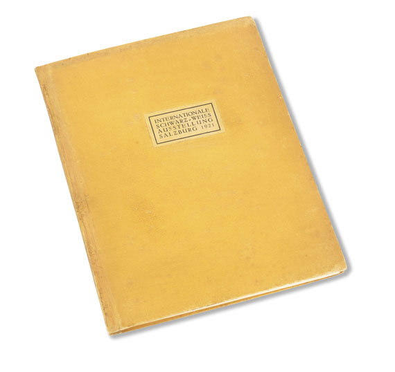 Egon Schiele - Katalog der Internationalen Schwarz-Weiß Ausstellung. 1921. Mit Orig.-Radierung von E. Schiele. - Altre immagini