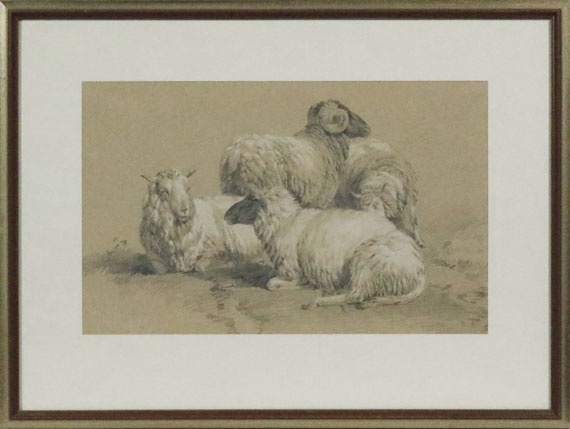 Benno R. Adam - Vier Schafe - Cornice