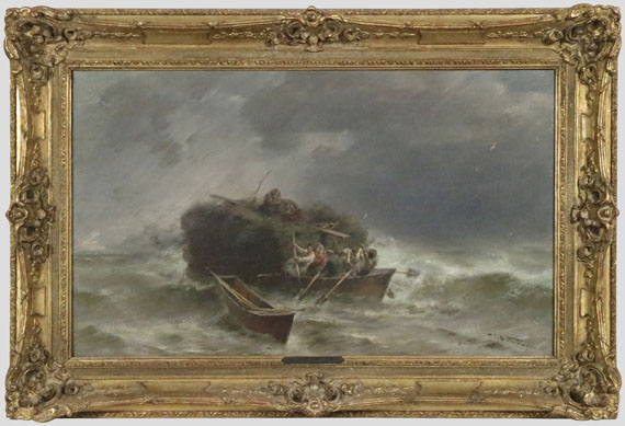 Joseph Wopfner - Heuschiff im Sturm - Cornice