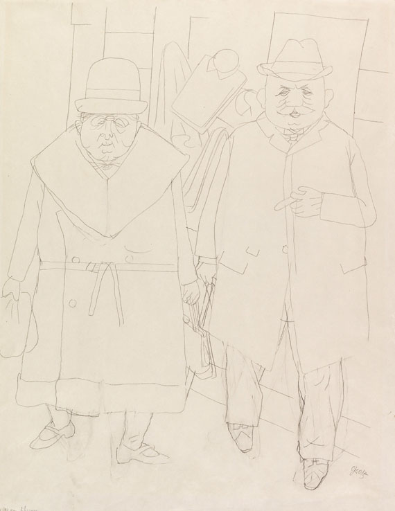 George Grosz - Ehepaar (Spaziergang)